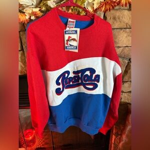 Vintage Pepsi Classic Red, White, and Blue Crewneck Sweater